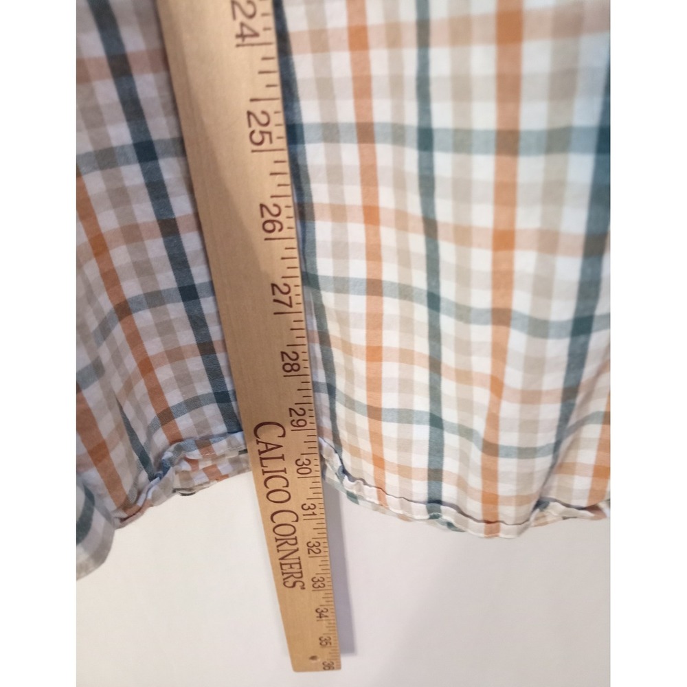 Men's Columbia Button Down Long Sleeve Shirt, XXl, Orange Plaid‎ - Picture 3 of 5